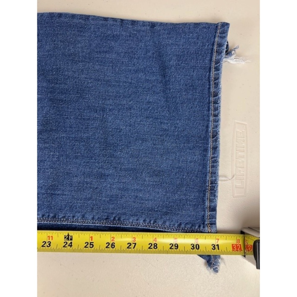 American Eagle Low-Rise Baggy Wide Leg Jeans Medium Wash Stretch 12 Long - Picture 10 of 14